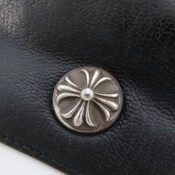 実際に弊社で買取させて頂いたCHROME HEARTS/クロムハーツ WAVE/ウェーブウォレット クロスボタン 財布の画像 7枚目