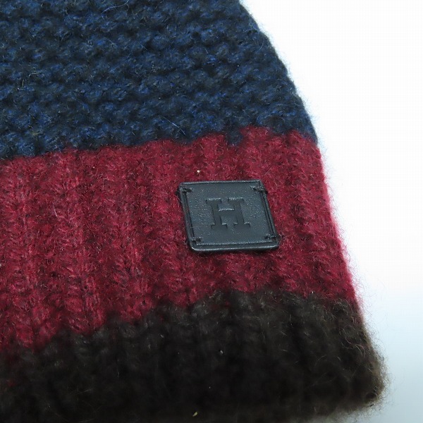 実際に弊社で買取させて頂いたHERMES/エルメス カシミヤ100％ ニット帽/ニットキャップ/帽子の画像 3枚目