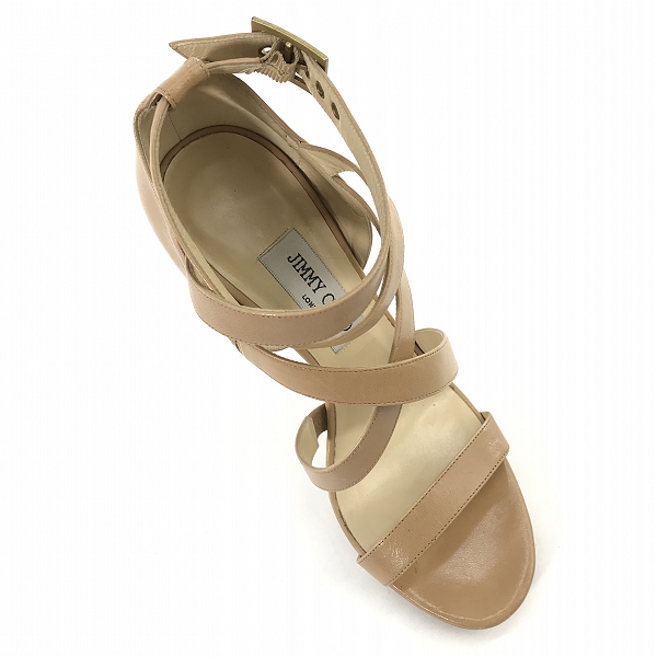 実際に弊社で買取させて頂いたJIMMY CHOO/ジミーチュウ  アンクルストラップ サンダル ハイヒール/ピンヒール/38の画像 4枚目