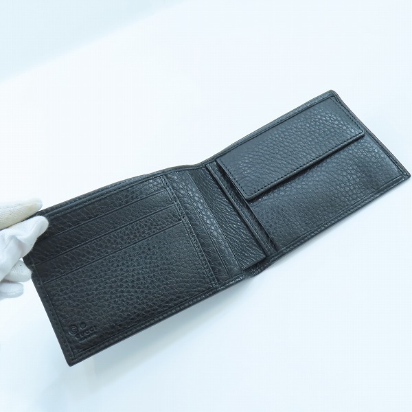 実際に弊社で買取させて頂いたGUCCI/グッチ GGナイロン × レザー切替 二つ折り財布 292534の画像 3枚目