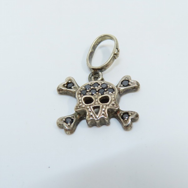 実際に弊社で買取させて頂いたLoree Rodkin/ローリーロドキン スモール フラット パヴェ スカル ペンダントの画像 1枚目