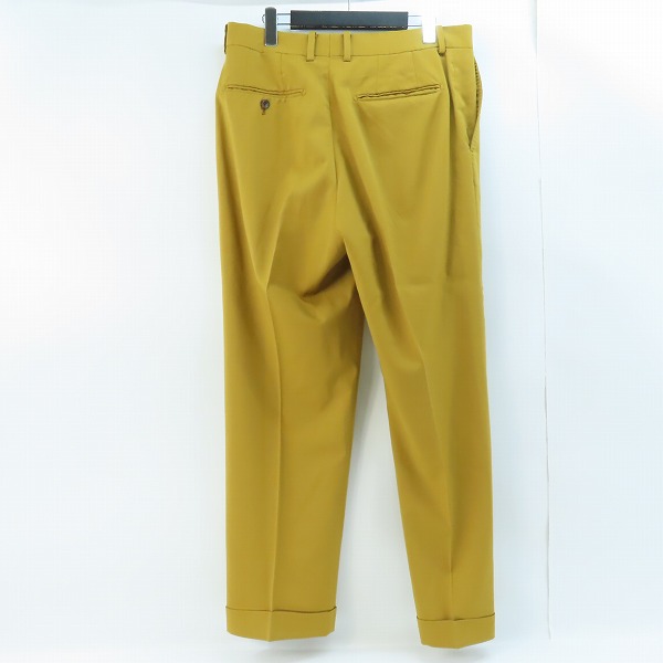 実際に弊社で買取させて頂いたWACKO MARIA×DORMEUIL/ワコマリア×ドーメル スラックスパンツ マスタード Lの画像 1枚目