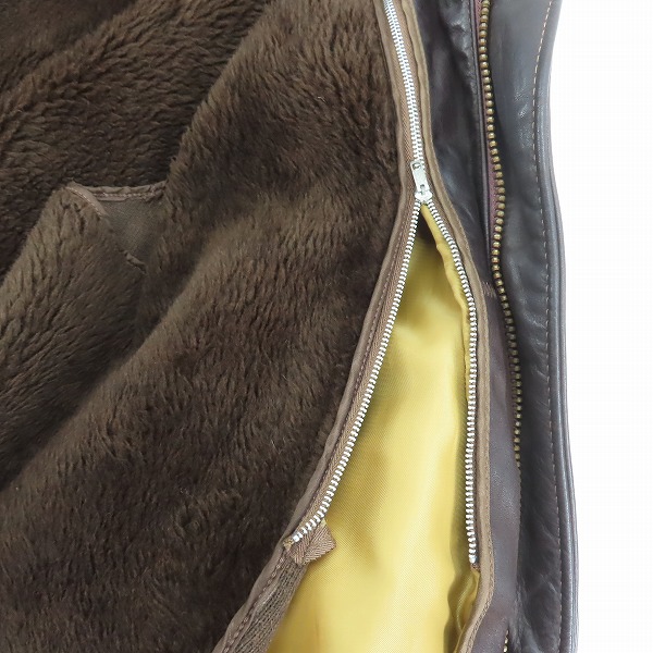 実際に弊社で買取させて頂いたSchott/ショット G-1タイプ ボアライナー付き ミリタリー ジャケット/44の画像 4枚目