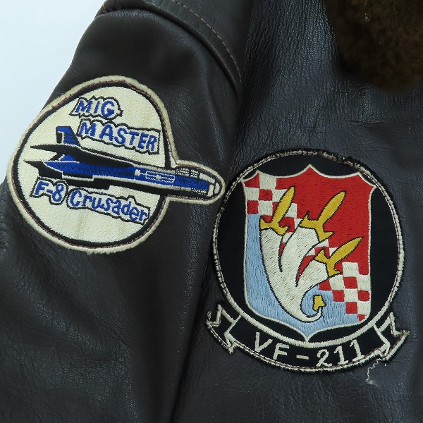 実際に弊社で買取させて頂いたBUZZ RICKSON'S/バズリクソンズ Type G-1 レザーフライトジャケット パッチ付き BR80314/40の画像 4枚目