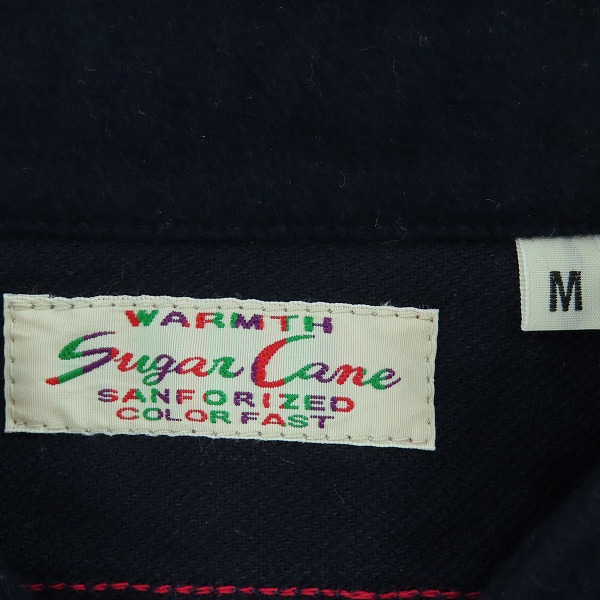 実際に弊社で買取させて頂いた【未使用】 SUGAR CANE/シュガーケーン F.ROMANCE 9.5oz HEAVY TWILL with MARBLE BUTTON/ワークシャツ ネイビー SC28753/Mの画像 2枚目