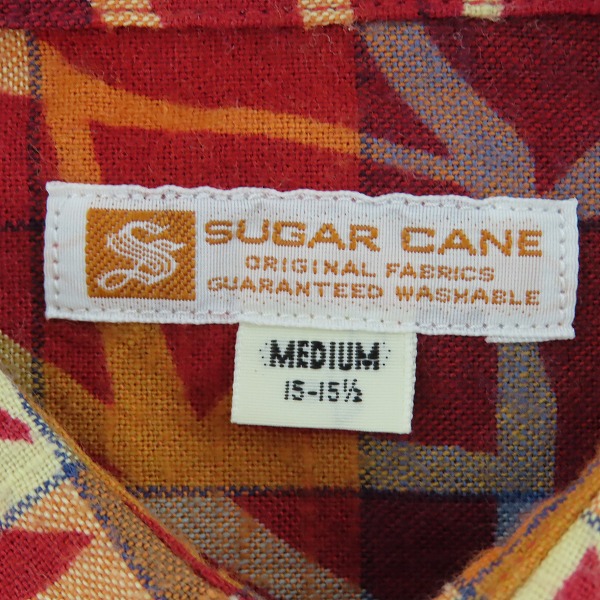 実際に弊社で買取させて頂いた【未使用】 SUGAR CANE/シュガーケーン 総柄 半袖 ボタン シャツ SC30572/Mの画像 2枚目