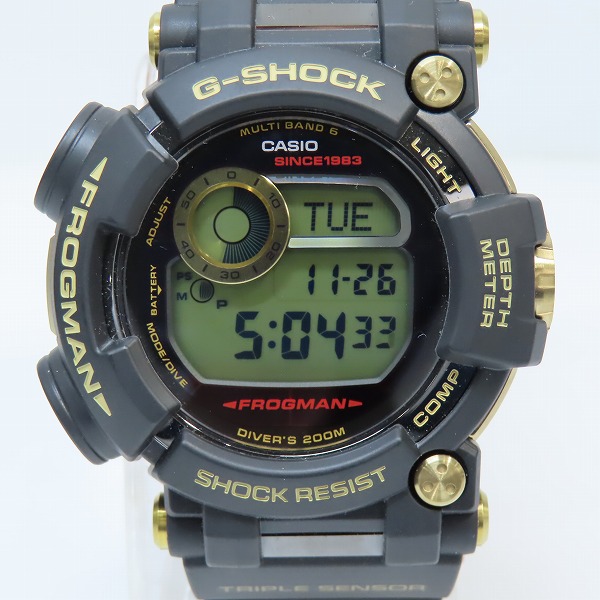 実際に弊社で買取させて頂いたG-SHOCK/Gショック FROGMAN/フロッグマン 35th Anniversary ゴールドトルネード GWF-D1035B-1JRの画像 1枚目
