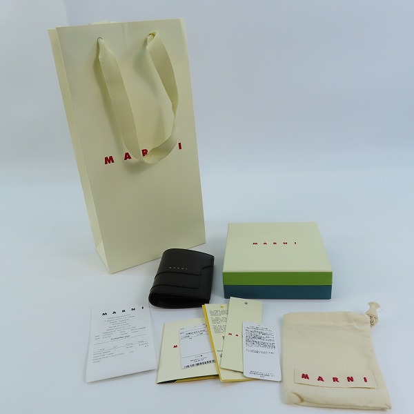 実際に弊社で買取させて頂いたMARNI/マルニ 二つ折り財布 BI-FOLD WALLET/COINPURSE バイフォールドウォレット コインパース PFMOQ14U07の画像 7枚目