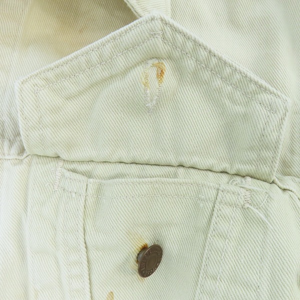 実際に弊社で買取させて頂いたLEVIS/リーバイス 840B XX 60s USA製 ボタン裏刻印O ビンテージ デニム ジャケット 42の画像 5枚目