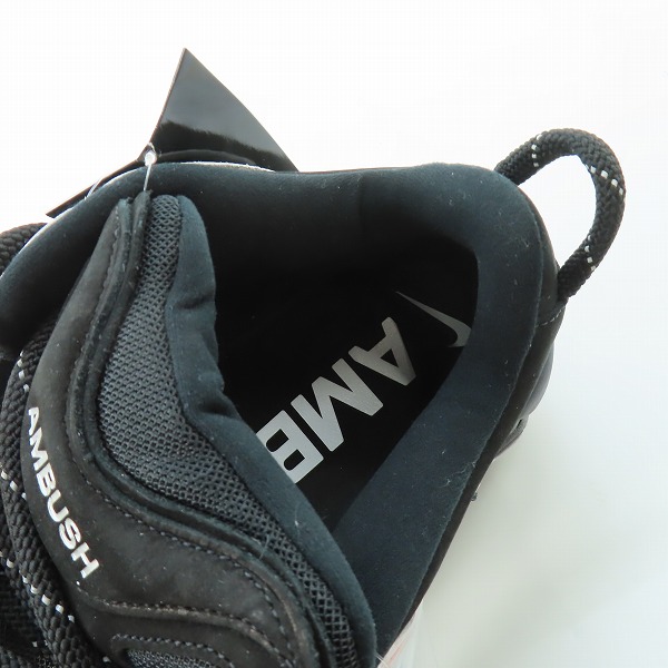 実際に弊社で買取させて頂いた【未使用】NIKE×AMBUSH/ナイキ×アンブッシュ AIR MORE UP TEMPO LOW SP/エアモアアップテンポ ロー ブラック FB1299-001/29の画像 4枚目