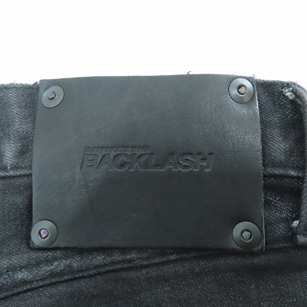 実際に弊社で買取させて頂いたISAMU KATAYAMA BACKLASH/バックラッシュ ストレッチデニム クラッシュストレート 1483-01C/Lの画像 3枚目