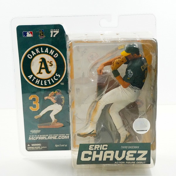 実際に弊社で買取させて頂いた【未開封】McFARLANE TOYS/マクファーレントイズ オークランド・アスレチックス #3 ERIC CHAVEZ エリック・チャベス フィギュア