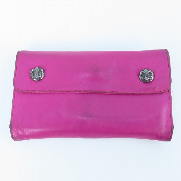 実際に弊社で買取させて頂いたCHROME HEARTS/クロムハーツ WAVE/ウェーブ ウォレット BSフレアボタン