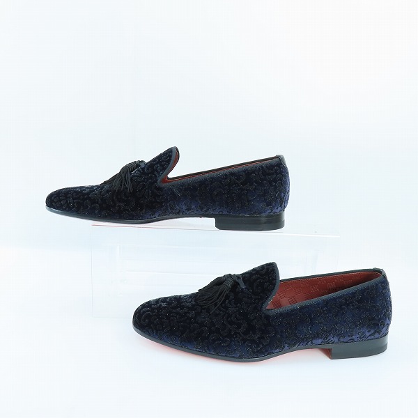 実際に弊社で買取させて頂いたMAGNANNI × Queen Classico/マグナーニ × クインクラシコ ベロア/ペイズリー ローファーシューズ 41の画像 3枚目