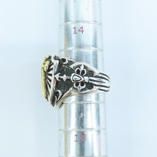 実際に弊社で買取させて頂いたStar Knights/スターナイツ ソード エンブレム  エクスカリバー リング SILVER925/シルバー ゴールドカラー/16号-16.5号の画像 8枚目