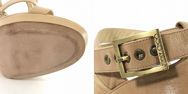 実際に弊社で買取させて頂いたJIMMY CHOO/ジミーチュウ  アンクルストラップ サンダル ハイヒール/ピンヒール/38の画像 6枚目