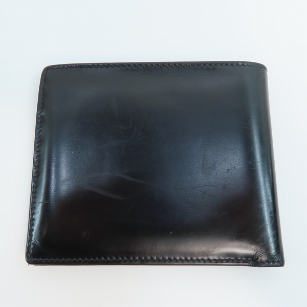 実際に弊社で買取させて頂いたBVLGARI/ブルガリ レザー二つ折り財布 ブラックの画像 1枚目