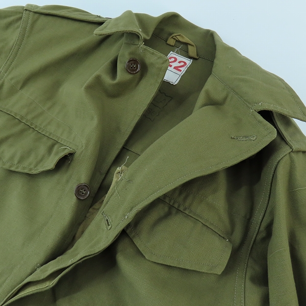 実際に弊社で買取させて頂いたFRENCH ARMY/フランス軍  ヴィンテージ M-47 フィールドジャケット 　の画像 4枚目