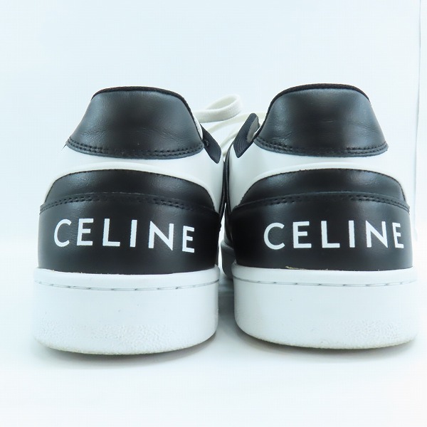 実際に弊社で買取させて頂いたCELINE/セリーヌ TRAINER LOW LACE UP SNEAKER/ロゴプリント レザーローカットスニーカー RM 0213/41の画像 1枚目