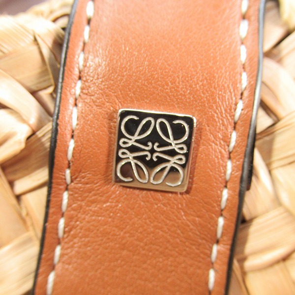 実際に弊社で買取させて頂いたLOEWE/ロエベ バスケットバッグ（ヤシの葉&カーフ）スモールの画像 8枚目