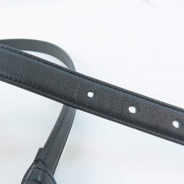 実際に弊社で買取させて頂いたSAINT LAURENT/サンローラン レザーベルト BLK/GRZ479388の画像 6枚目