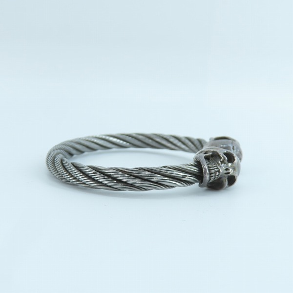 実際に弊社で買取させて頂いた【ギャラ】Gabor/ガボール スカル ステンレス ワイヤー バングル の画像 2枚目