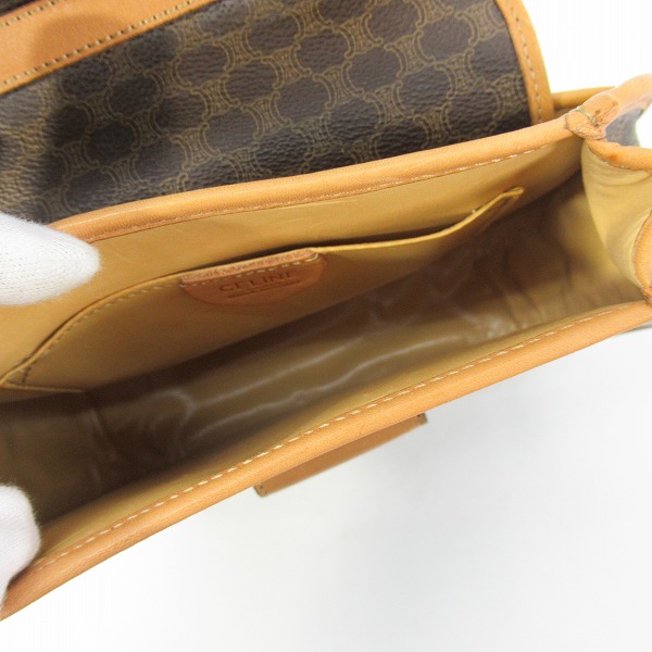 実際に弊社で買取させて頂いたCELINE/セリーヌ マカダム柄 ポシェット レザーショルダーバッグの画像 6枚目