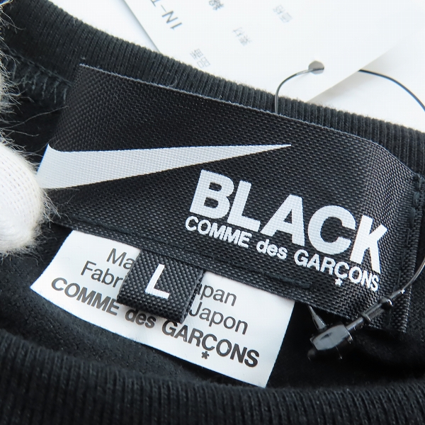 実際に弊社で買取させて頂いた【未使用】BLACK COMME des GARCONS×NIKE/ブラックコムデギャルソン×ナイキ プリント コラボ Tシャツ 1N-T101-052-1-5/Lの画像 2枚目