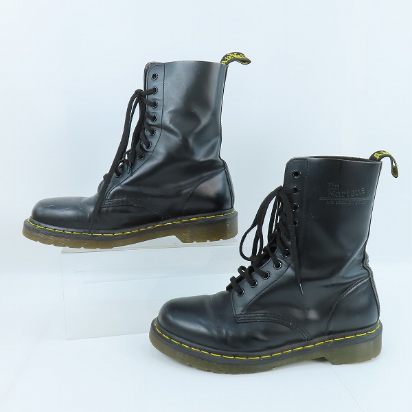 実際に弊社で買取させて頂いたDr.Martens/ドクターマーチン 10EYE BOOTS 10ホール ブーツ レザー ブラック 1490/UK7の画像 3枚目