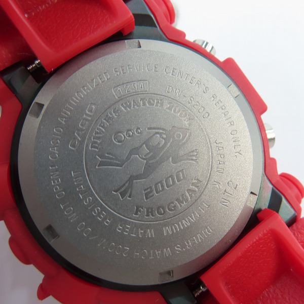 実際に弊社で買取させて頂いたG-SHOCK/Gショック FROGMAN 2000 赤潜水蛙 DW-8200NT2-4JRの画像 3枚目