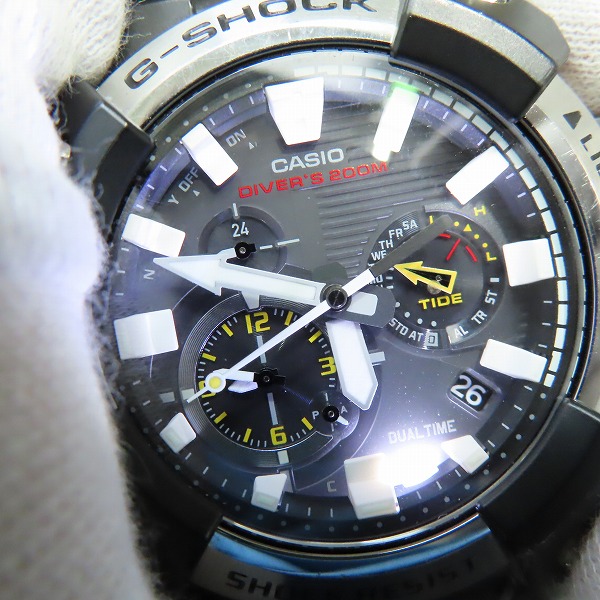 実際に弊社で買取させて頂いたG-SHOCK/Gショック MASTER OF G FROGMAN/フロッグマン Bluetooth 電波ソーラー GWF-A1000-1A2JFの画像 5枚目