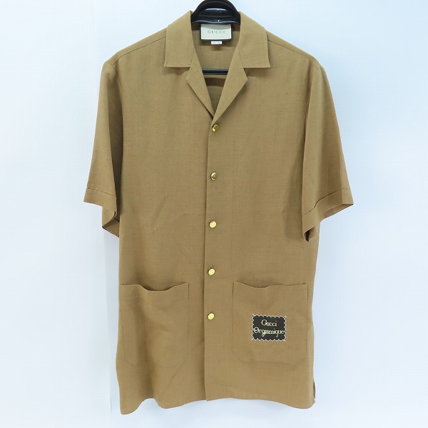 実際に弊社で買取させて頂いた【JPタグ】GUCCI/グッチ 20SS レーヨン オープンカラー ボーリングシャツ 623169 Z403L/42
