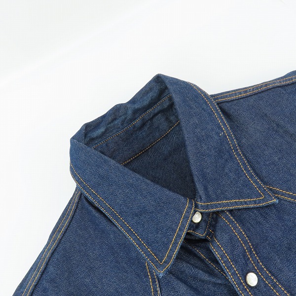 実際に弊社で買取させて頂いたmastermind JAPAN/マスターマインドジャパン バックスカル刺繍/スカルボタン デニムウェスタンシャツ MD2-SH01/Mの画像 6枚目