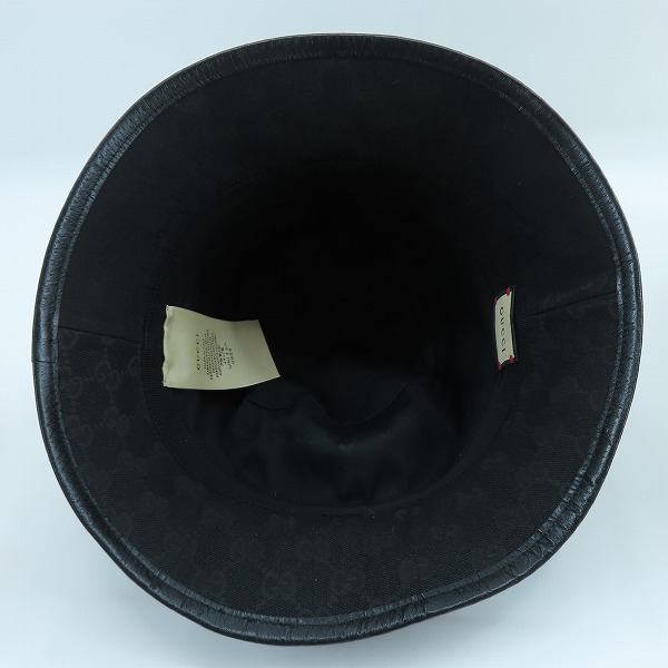 実際に弊社で買取させて頂いたGUCCI/グッチ GGエンブレム付き GG キャンバス バスケットハット 576587 4HG53/Lの画像 3枚目
