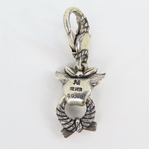 実際に弊社で買取させて頂いたBloody Mary/ブラッディマリー 2009年 正月限定 干支 牛/丑 チャーム ネックレスチェーンの画像 2枚目