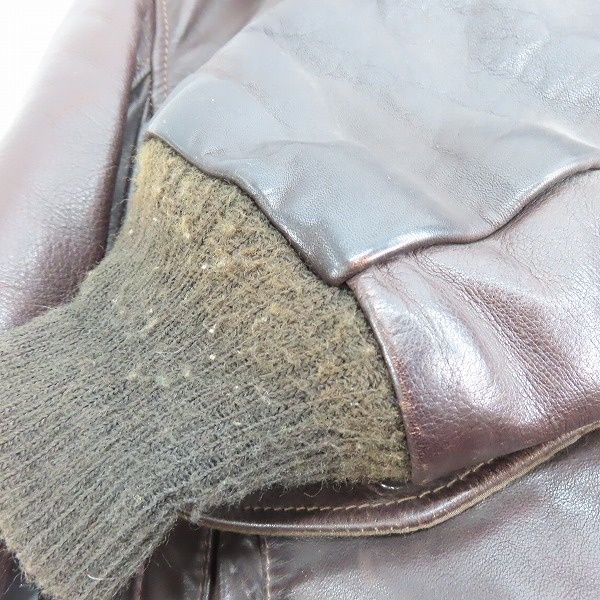 実際に弊社で買取させて頂いたSchott/ショット G-1タイプ ボアライナー付き ミリタリー ジャケット/44の画像 6枚目