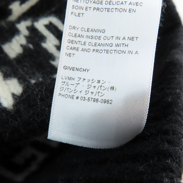 実際に弊社で買取させて頂いた【JPタグ】GIVENCHY/ジバンシィ 21AW モチーフストライプジャカードウールニット BM90HJ4Y9S/XSの画像 5枚目