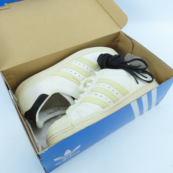 実際に弊社で買取させて頂いたadidas×atmos/アディダス×アトモス SUPER STAR 80s GSNK/スーパースター グロー イン ザ ダーク スネーク/M25977/26.5の画像 8枚目
