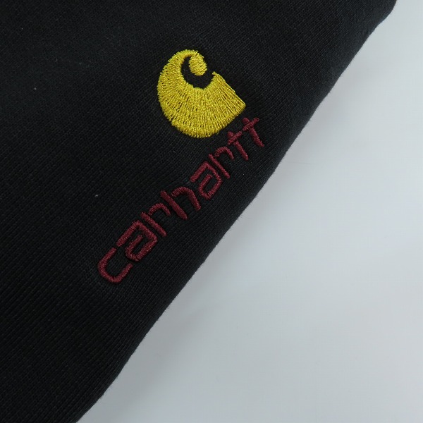 実際に弊社で買取させて頂いたCarhartt/カーハート  ハーフジップアメリカンスクリプトスウェットシャツ/I027014/Lの画像 9枚目