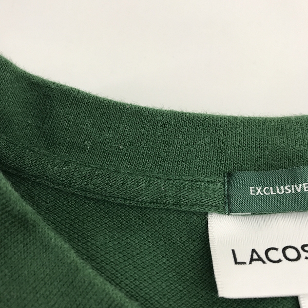 実際に弊社で買取させて頂いたLACOSTE/ラコステ JOURNAL STANDARD relume 別注 鹿の子 半袖Tシャツ グリーン TH163PL /Lの画像 5枚目