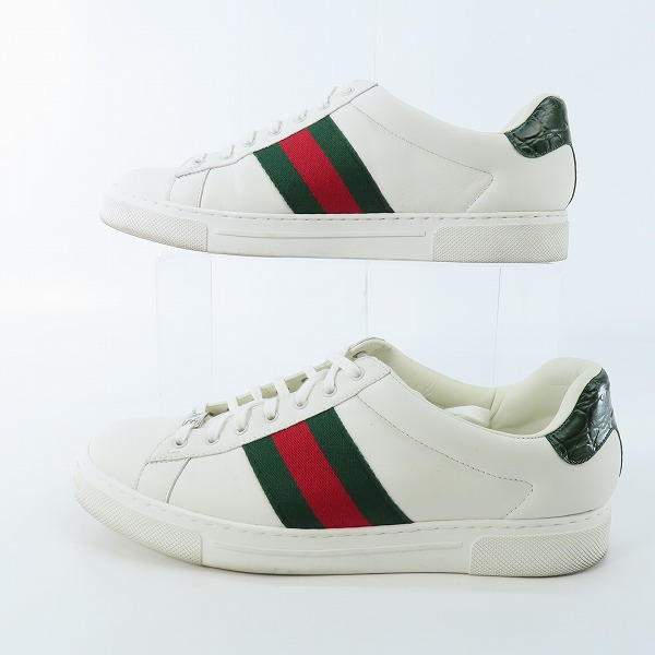実際に弊社で買取させて頂いたGUCCI/グッチ エース・ウェブ ストライプ スニーカー 757892/9の画像 3枚目