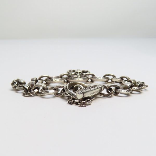 実際に弊社で買取させて頂いた【カスタム】CHROME HEARTS/クロムハーツ Oリング ブレスレットｗ/BSフレアチャームｗ/2スタックチャーム ダガー＆ハートの画像 2枚目