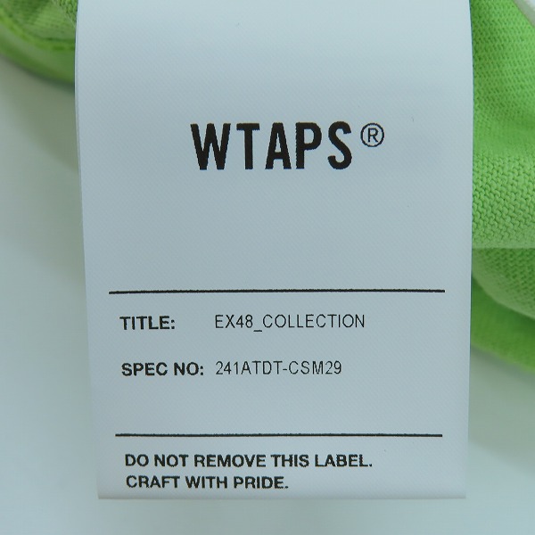 実際に弊社で買取させて頂いたWTAPS/ダブルタップス 2024SS AII / SS / COTTON. SIGN コットンジャージーTシャツ 241ATDT-CSM29 LIGHT GREEN/01の画像 3枚目