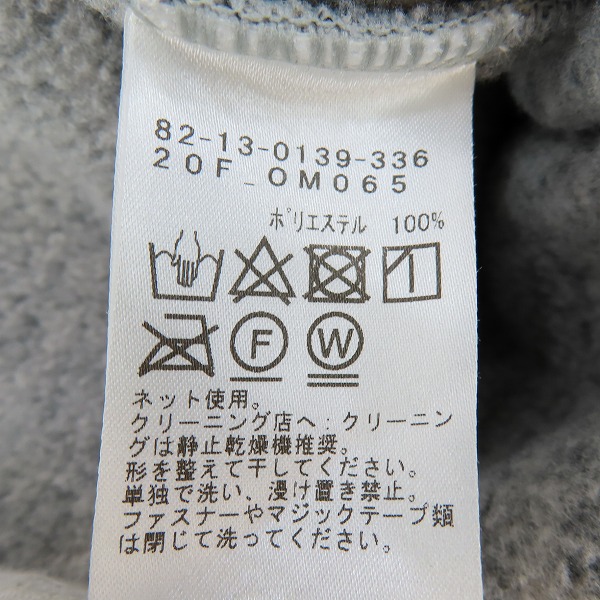 実際に弊社で買取させて頂いたBEAMS GOLF/ビームスゴルフ 20AW ポーラーテック フリース フーディー/プルオーバーパーカー グレー 82-13-0139-336/L　の画像 3枚目