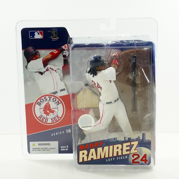 実際に弊社で買取させて頂いた【未開封】McFARLANE TOYS/マクファーレントイズ ボストン・レッドソックス #24 MANNY RAMIREZ 白 フィギュア