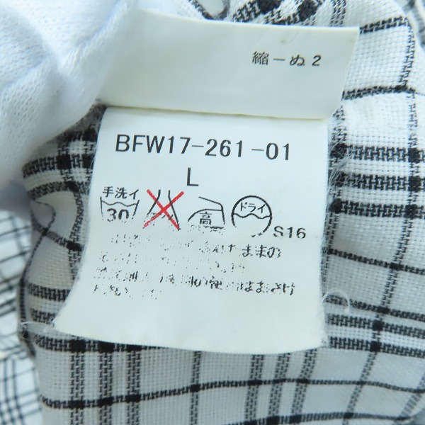 実際に弊社で買取させて頂いたBURBERRY GOLF/バーバリー ゴルフ チェック柄半袖シャツ Lの画像 3枚目