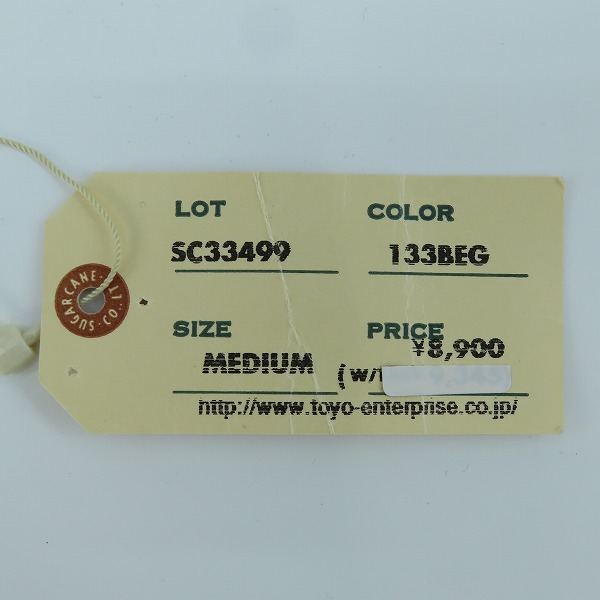 実際に弊社で買取させて頂いたSUGAR CANE/シュガーケーン チェック柄 半袖 ボタン シャツ ベージュ SC33499/Mの画像 5枚目