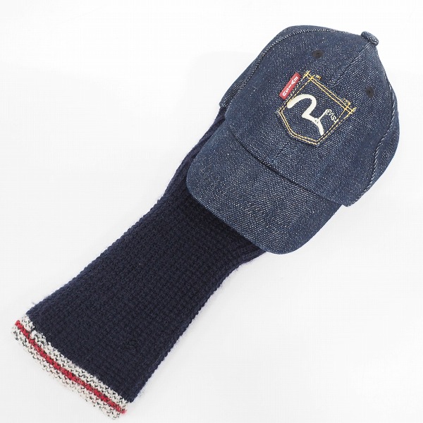 実際に弊社で買取させて頂いたEVISU GOLF/エヴィスゴルフ/エビス デニム  キャップ型 ドライバー/1w用ヘッドカバー