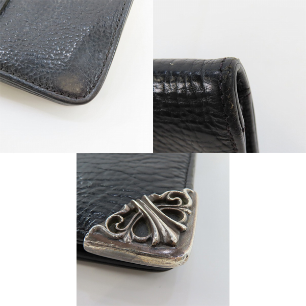 実際に弊社で買取させて頂いたCHROME HEARTS/クロムハーツ シングルフォールド ロングウォレット チップスコーナー の画像 9枚目