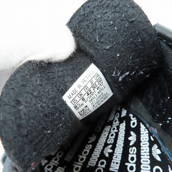 実際に弊社で買取させて頂いたadidas×NEIGHBORHOOD/アディダス×ネイバーフッド Gazelle Super ガゼル DA8836/26.5の画像 6枚目